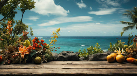 beautiful summer background for banner or posterの素材