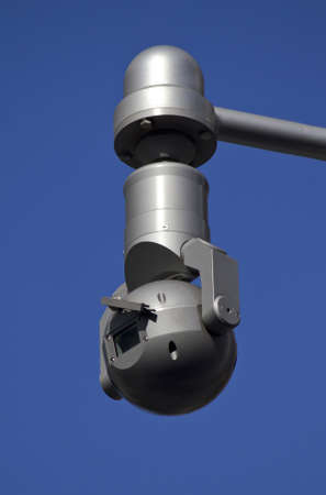 Exterior shot of a CCTV security cameraの写真素材