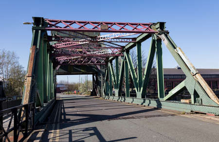 the bascular Egerton Bridge at Birkenhead Wirral April 2019