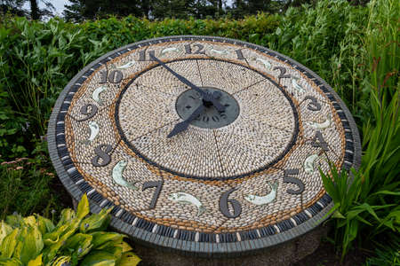 ornamental centenary clock at lowther gardens lytham st annes fylde june 2019