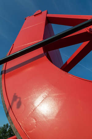 Red bascule bridge at BIrkenhead and Wallasey August 2019のeditorial素材