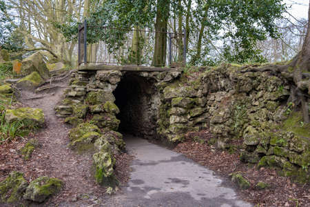 path and stone archway in Southport Botanical Gardens February 2020