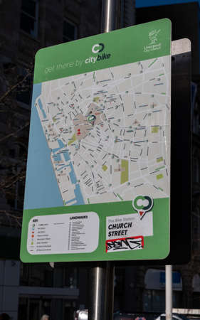 Car parking in business district Liverpool Merseyside March 2020
