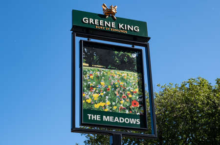 Statue of Dixie Dean outside Goodison Park in Liverpool May 2020のeditorial素材
