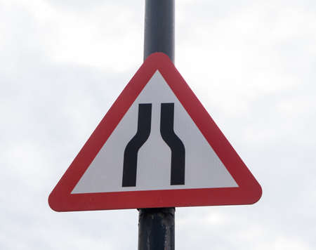 Multiple traffic and tourist attraction signs in Ormskirk Lancashire June 2020