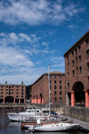 The Royal Albert Dock in Liverpool in July 2020のeditorial素材