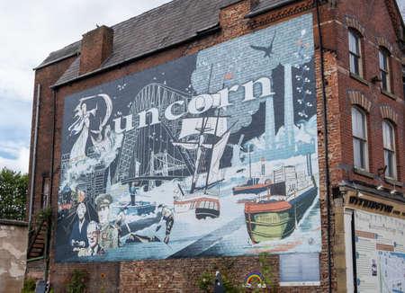 Mural of local history Runcorn in July 2020のeditorial素材