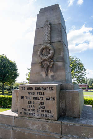War memorial in the town centre in Ormskirk Lancashire September 2020のeditorial素材