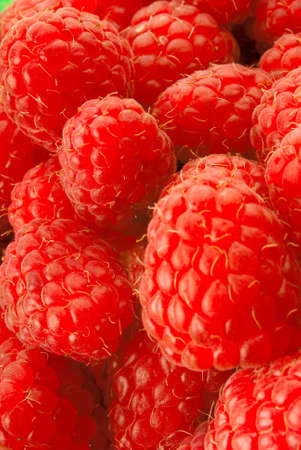crop red raspberries,  close u