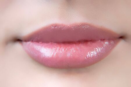female lips close upの写真素材