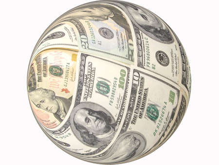 Dollar banknotes concept, isolatedの写真素材