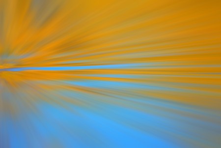 Abstract composition on  surface of water of yellow and blue colorの写真素材