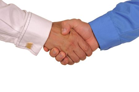  Friendly hand shake of men of businessmen の写真素材