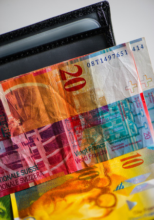 paper notes MONETARY UNIT, Switzerlandの写真素材