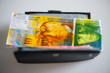 paper notes MONETARY UNIT, Switzerlandの写真素材