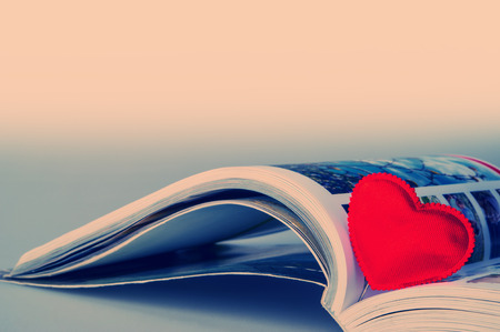 Heart in an open book. Valentine