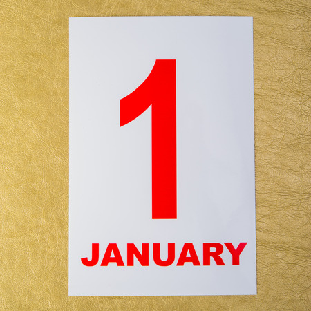Sheet calendar, January 1. New Year. Date.の写真素材
