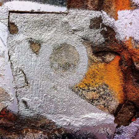 fragments of pictures of graffiti in the urban environmentの写真素材