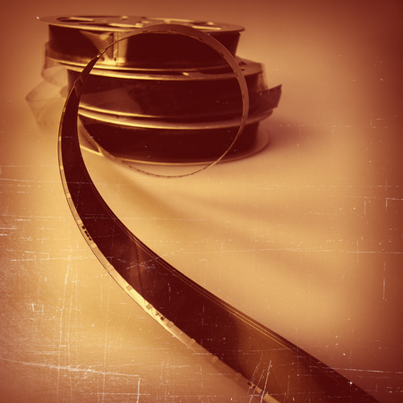 16 mm reel old movie film archiveの写真素材