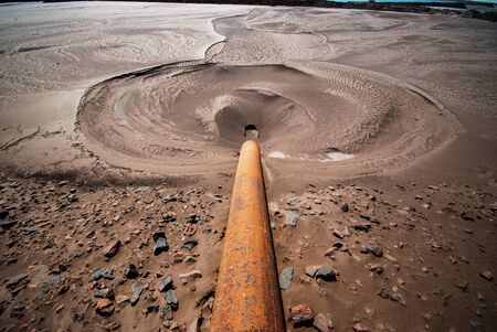 drainage of industrial water after enrichment, pollution