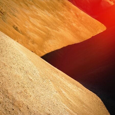 construction sand in the industrial warehouseの写真素材