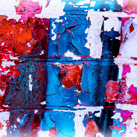 Graffiti on the old plaster wallsの写真素材