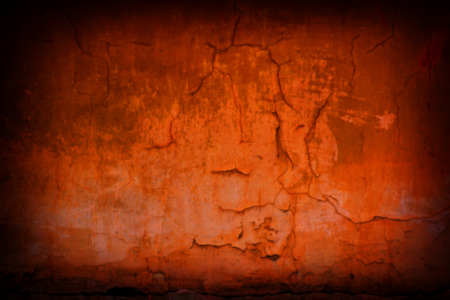 old paint in the cracks on the wall