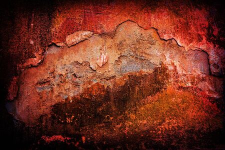 concrete wall with old damaged plaster