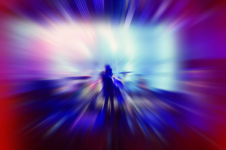 Radial colored rays, abstract blurred background