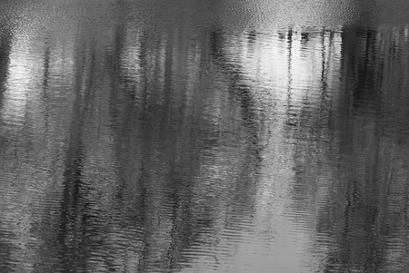 Surface of water and waves, dark tonality. Background for web page design.の写真素材