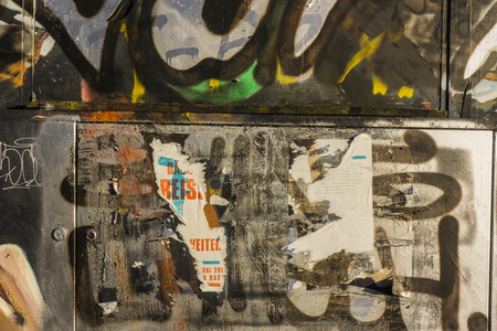 BASEL, SWITZERLAND - JUNE 8, 2017: Impressive art graffiti on the streets of Basel, the facades and corners of the city. The form of urban art.のeditorial素材