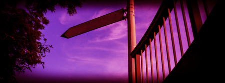 road sign on the sky background. Web banner for your design.の写真素材