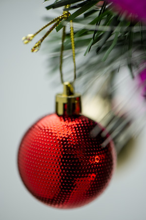 Christmas tree balls weigh on a branch. Web design. For the blog.の写真素材