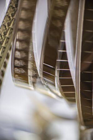 Rolls of 16mm film strip. Cover. Web banner. Element for design.