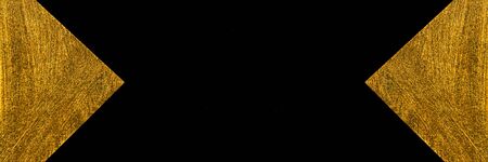 Golden and black dark abstract background. Web banner.