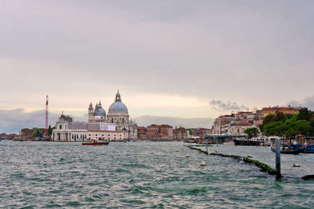 Panoramic view at the lagoon in Venice, Italyの写真素材