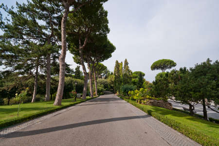 Walk in the Vatican Gardens in Rome, Italyの写真素材