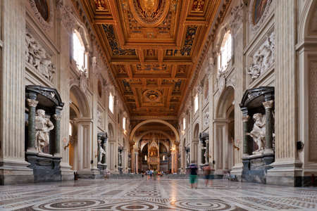 The San Giovanni in Laterano Basilica interior, Rome, Italyのeditorial素材