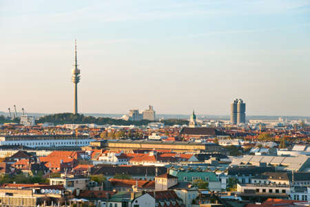 Panoramic view at Munich, Germanyの写真素材