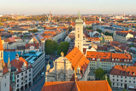 Famous church of the holy ghost in Munich, Germanyの写真素材
