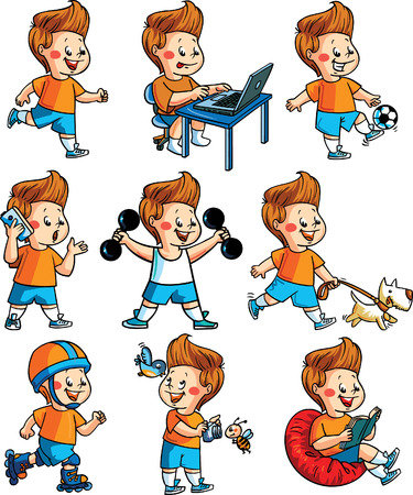 Happy boy hobbyのイラスト素材