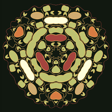 Indian Pattern - Detailed and easily editableのイラスト素材