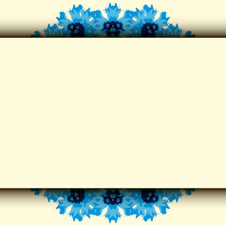Flower frame. Floral border. Bouquet cornflower isolated.Easily editable vector imageのイラスト素材