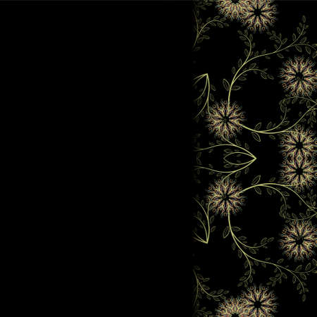 Wedding card or invitation with abstract floral background. Greeting postcard in grunge or retro vector Elegance pattern with flowers roses floral illustration vintage style Valentine anniversaryのイラスト素材