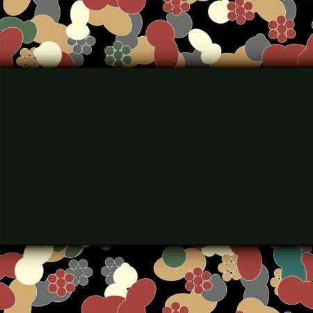 Abstract geometric flowers seamless pattern. Floral background. Easily editable vector imageのイラスト素材