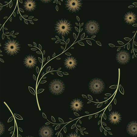Abstract flower seamless pattern background Easily editable vector imageのイラスト素材