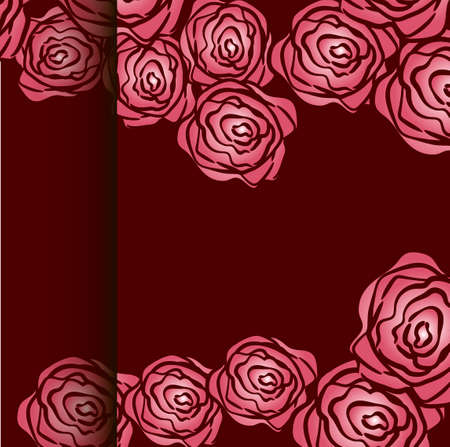 Pink rose. Vector illustration Easily editable vector imageのイラスト素材