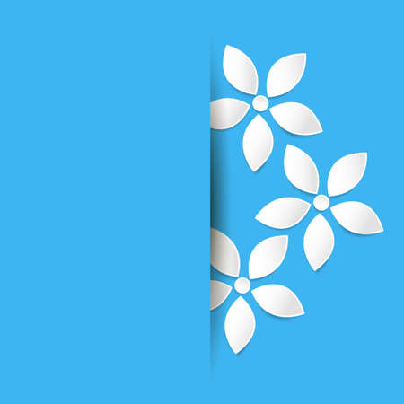 abstract paper flower on the green background vector for designのイラスト素材