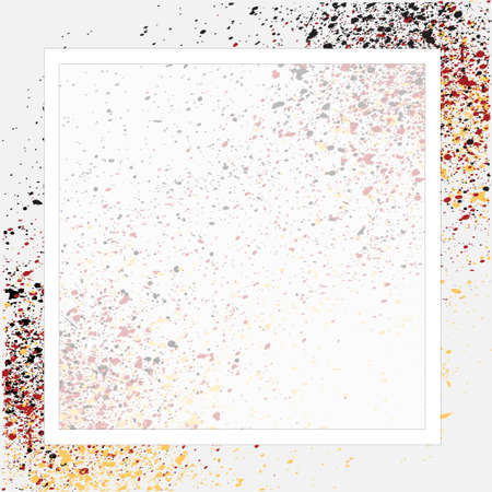 Postcard with dots and daisies; wedding invitationのイラスト素材