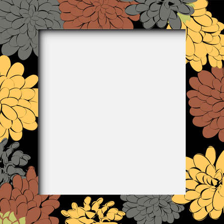 Postcard with dots and daisies; wedding invitationのイラスト素材